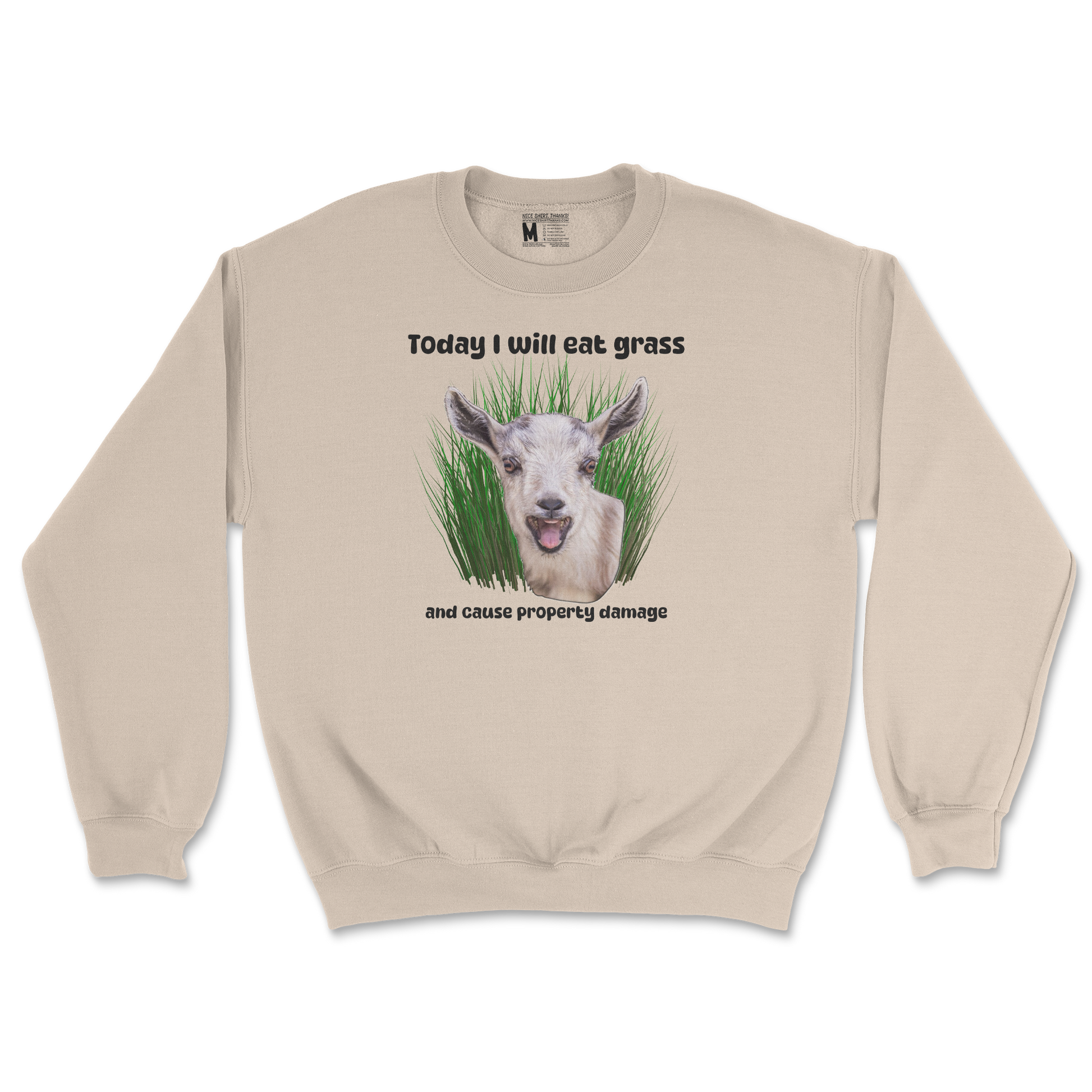 Gildan SoftStyle Crew Neck Crazy Goat  in Sand