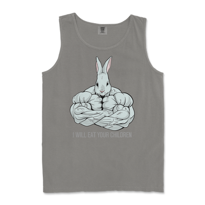 Comfort Colors Tank Top Scary Rabbit in Grey