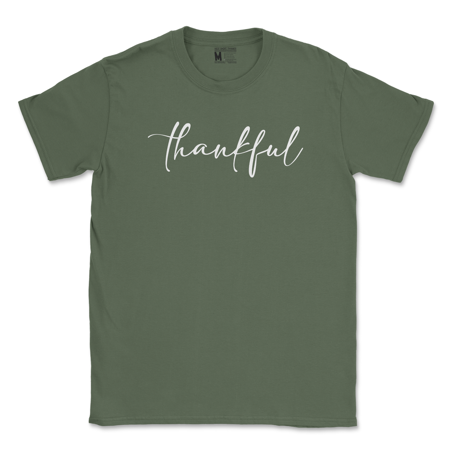 Gildan SoftStyle T-Shirt Thankful  in Military-Green