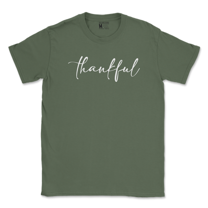 Gildan SoftStyle T-Shirt Thankful  in Military-Green