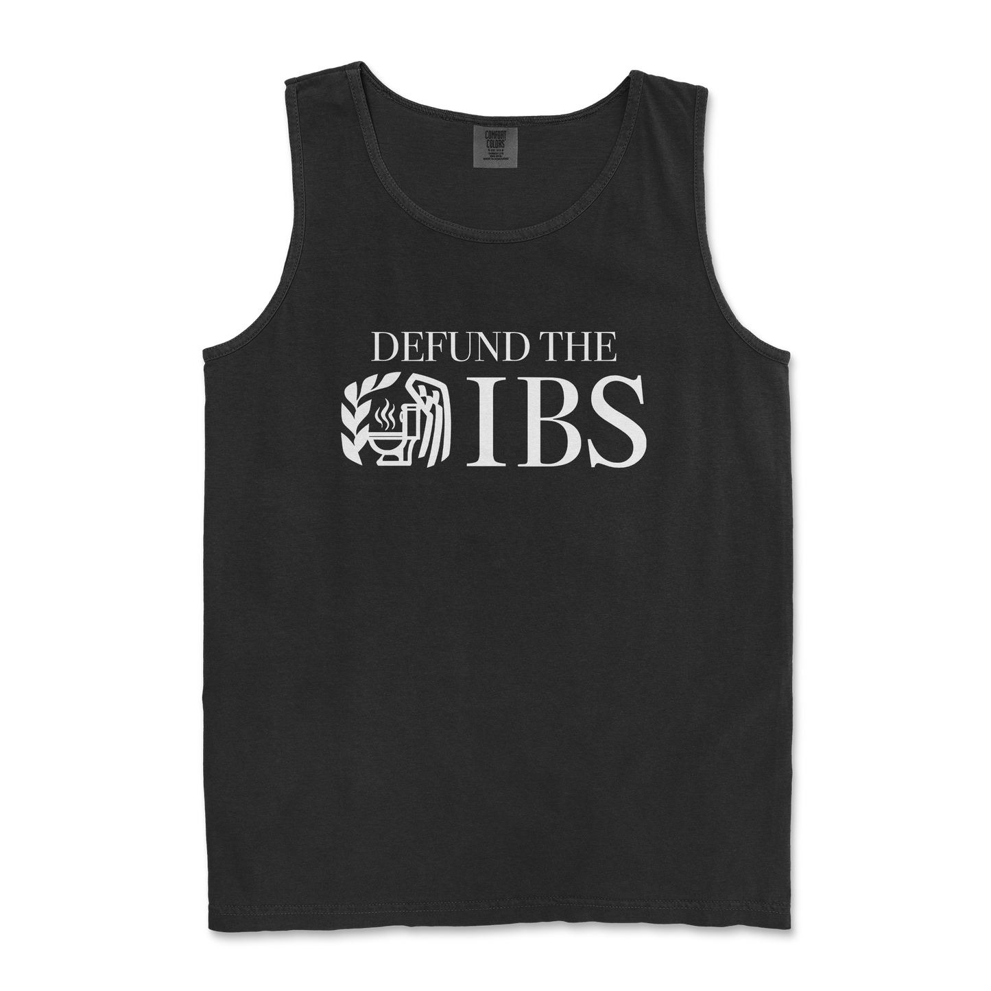 Comfort Colors Tank Top Defund The IBS in Black