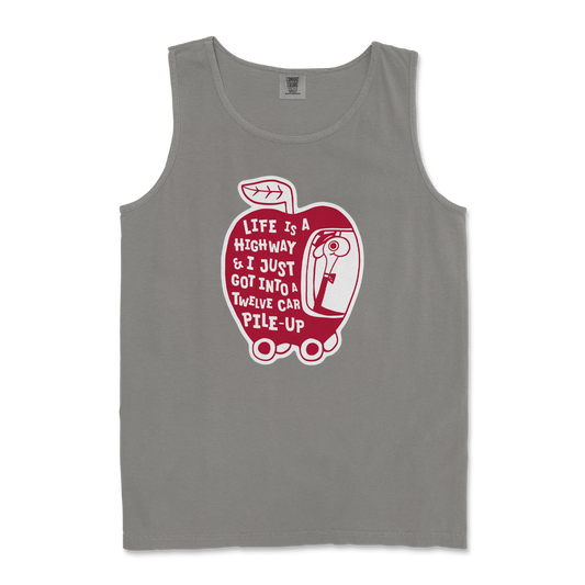 Comfort Colors Tank Top Life Is A Highway  in Grey