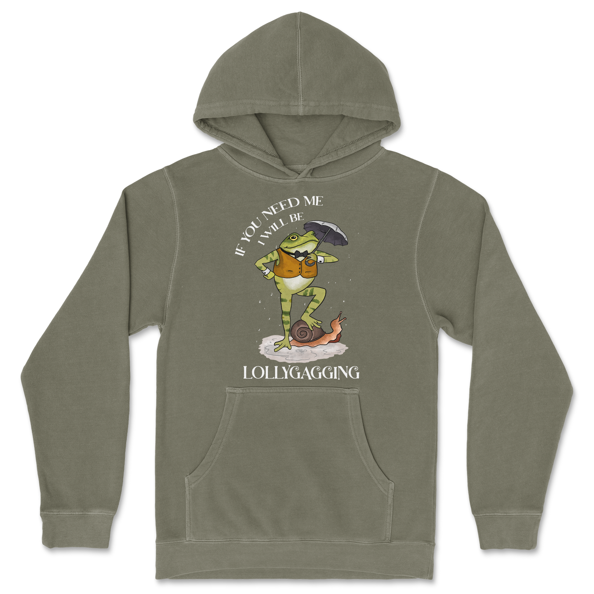 Independent Clothing Co. Hoodie Lollygagging  in Olive