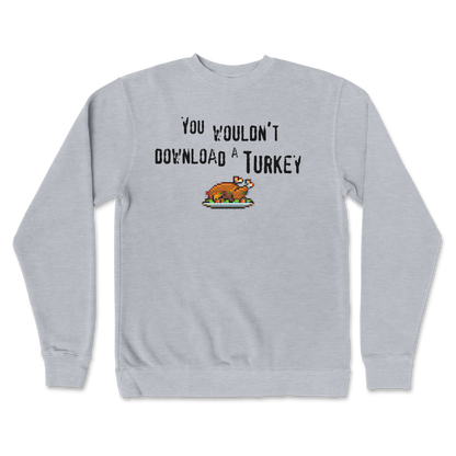 Independent Clothing Co. Crew Neck Downloadable Turkey  in Grey-Heather