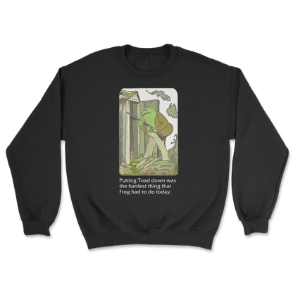 The Nice Shirt Crew Neck Frog and Toad  in Black