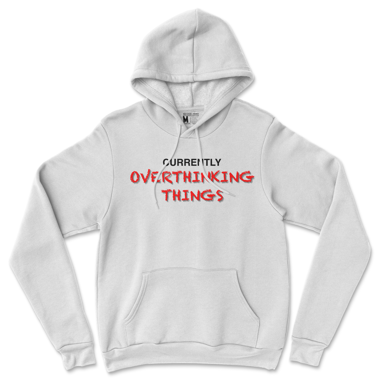 Gildan SoftStyle Hoodie For Our Lil Overthinker in White