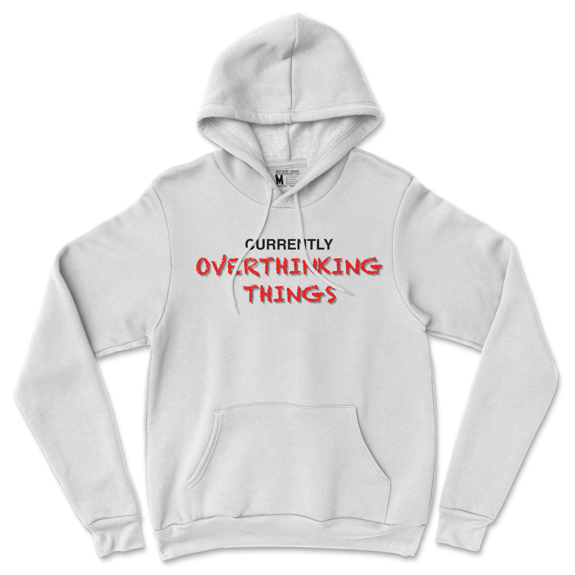 Gildan SoftStyle Hoodie For Our Lil Overthinker in White