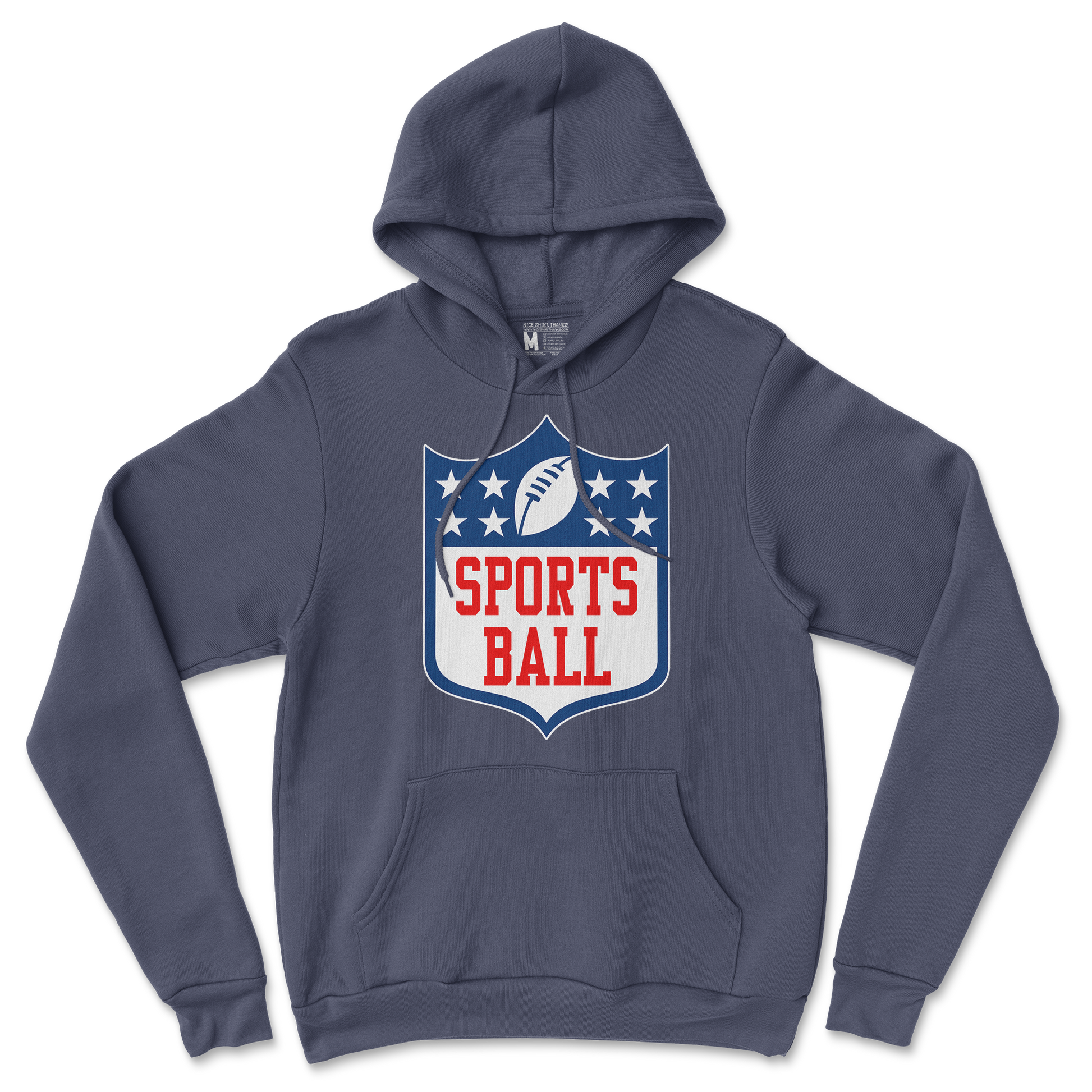 Gildan SoftStyle Hoodie Sports Ball in Navy