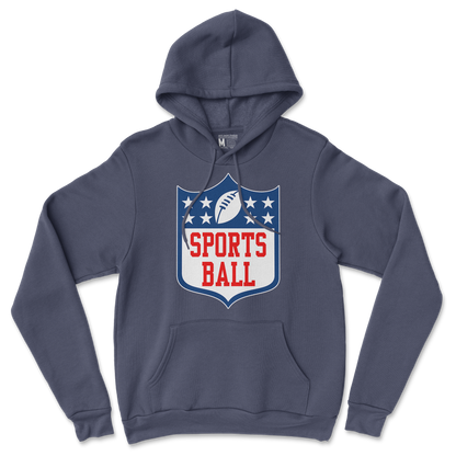 Gildan SoftStyle Hoodie Sports Ball in Navy