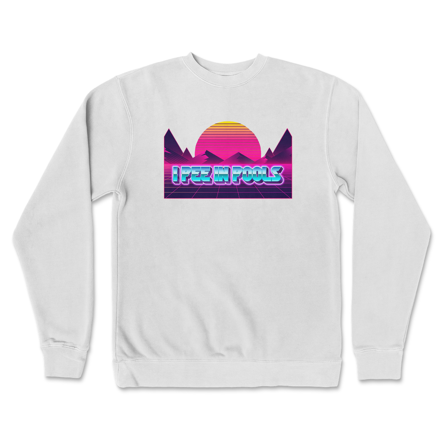 Independent Clothing Co. Crew Neck I Pee in Pools in white