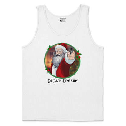 Gildan SoftStyle Tank Top Angry Santa  in White