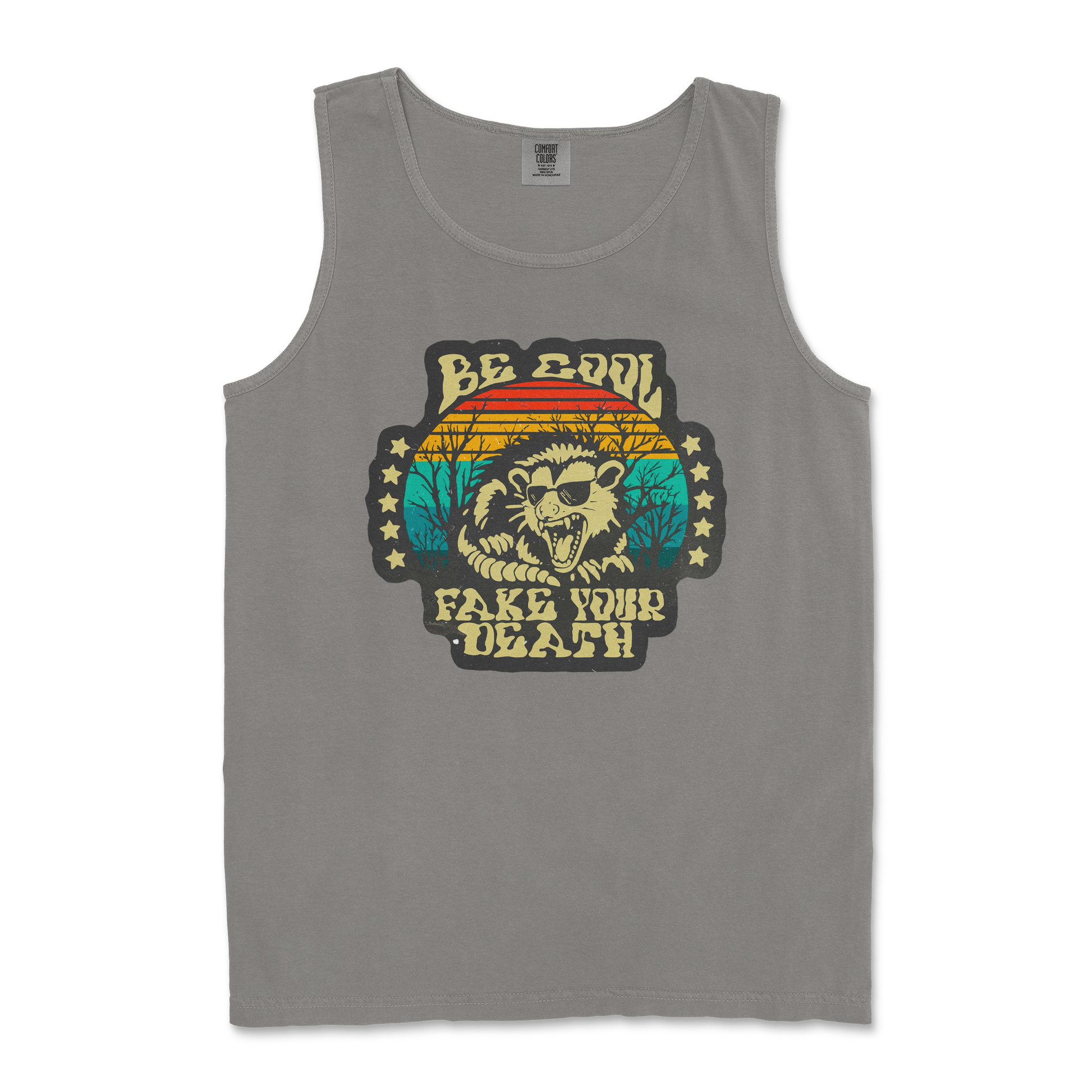 Comfort Colors Tank Top Fake Your Death in Grey