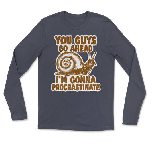 The Nice Shirt Long Sleeve Procrastinating Snail  in Navy