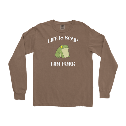 Comfort Colors Long Sleeve I Am Fork  in Espresso