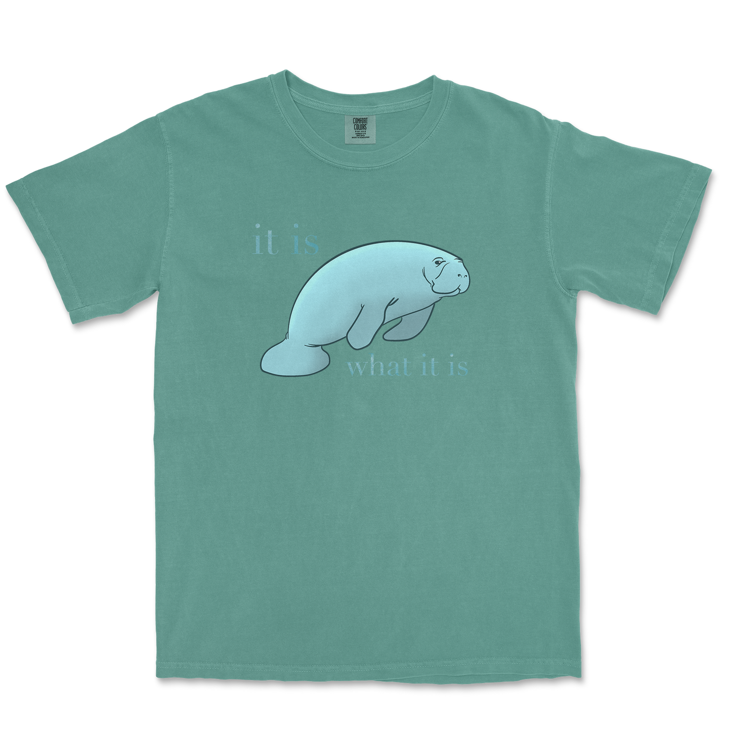 Comfort Colors T-Shirt Manatee in LightGreen