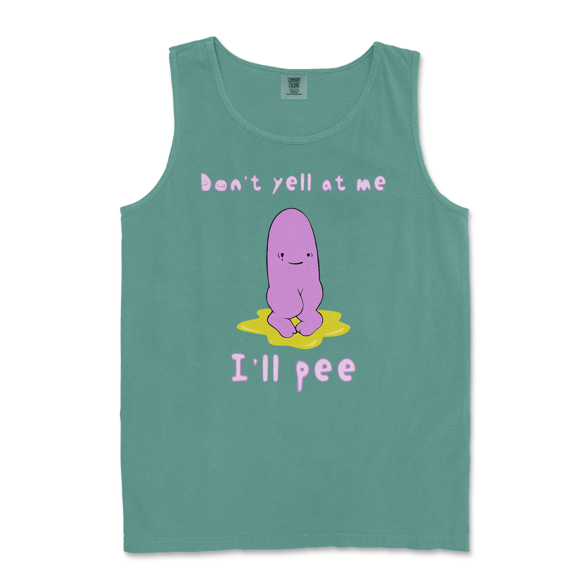 Comfort Colors Tank Top Dont Yell 2 in LightGreen