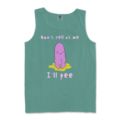 Comfort Colors Tank Top Dont Yell 2 in LightGreen