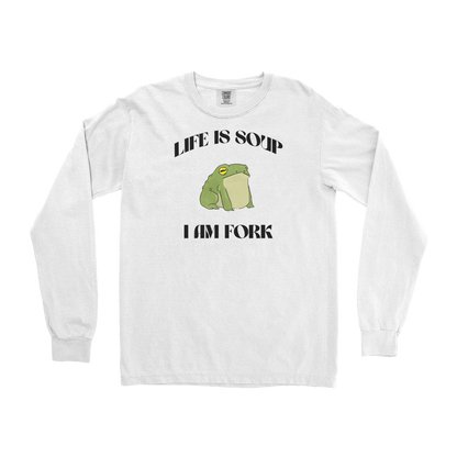 Comfort Colors Long Sleeve I Am Fork  in White