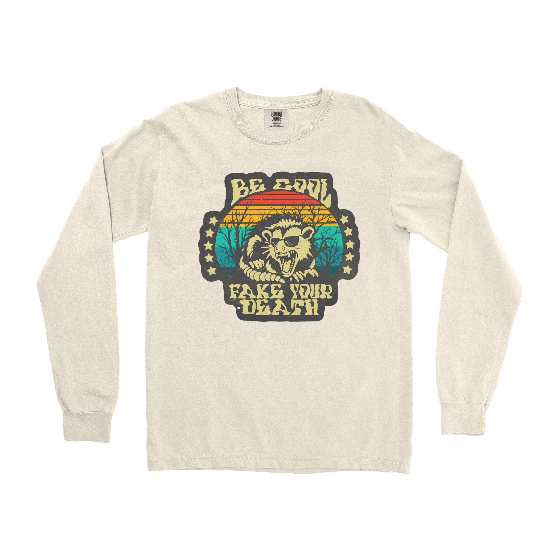 Comfort Colors Long Sleeve Fake Your Death in Ivory