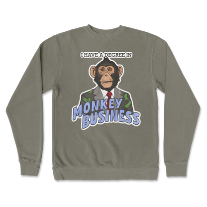 Independent Clothing Co. Crew Neck Monkey Business in Army