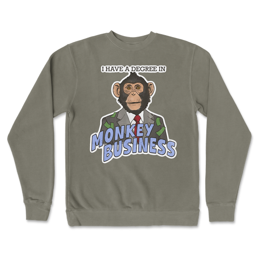 Independent Clothing Co. Crew Neck Monkey Business in Army