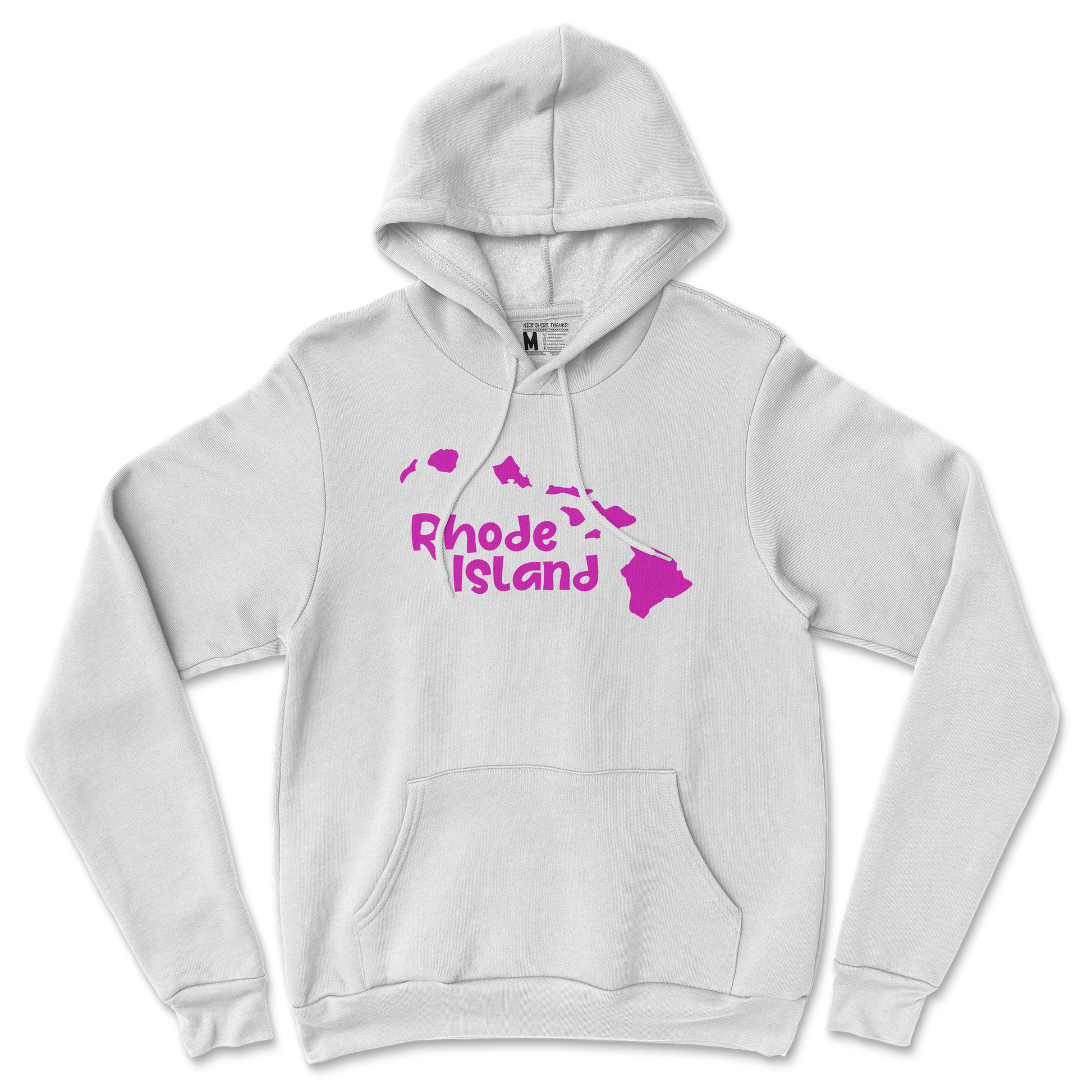 Gildan SoftStyle Hoodie Rhode Island in White