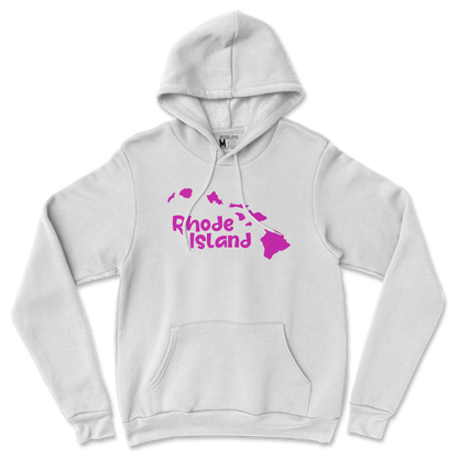 Gildan SoftStyle Hoodie Rhode Island in White