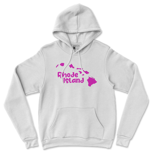 Gildan SoftStyle Hoodie Rhode Island in White