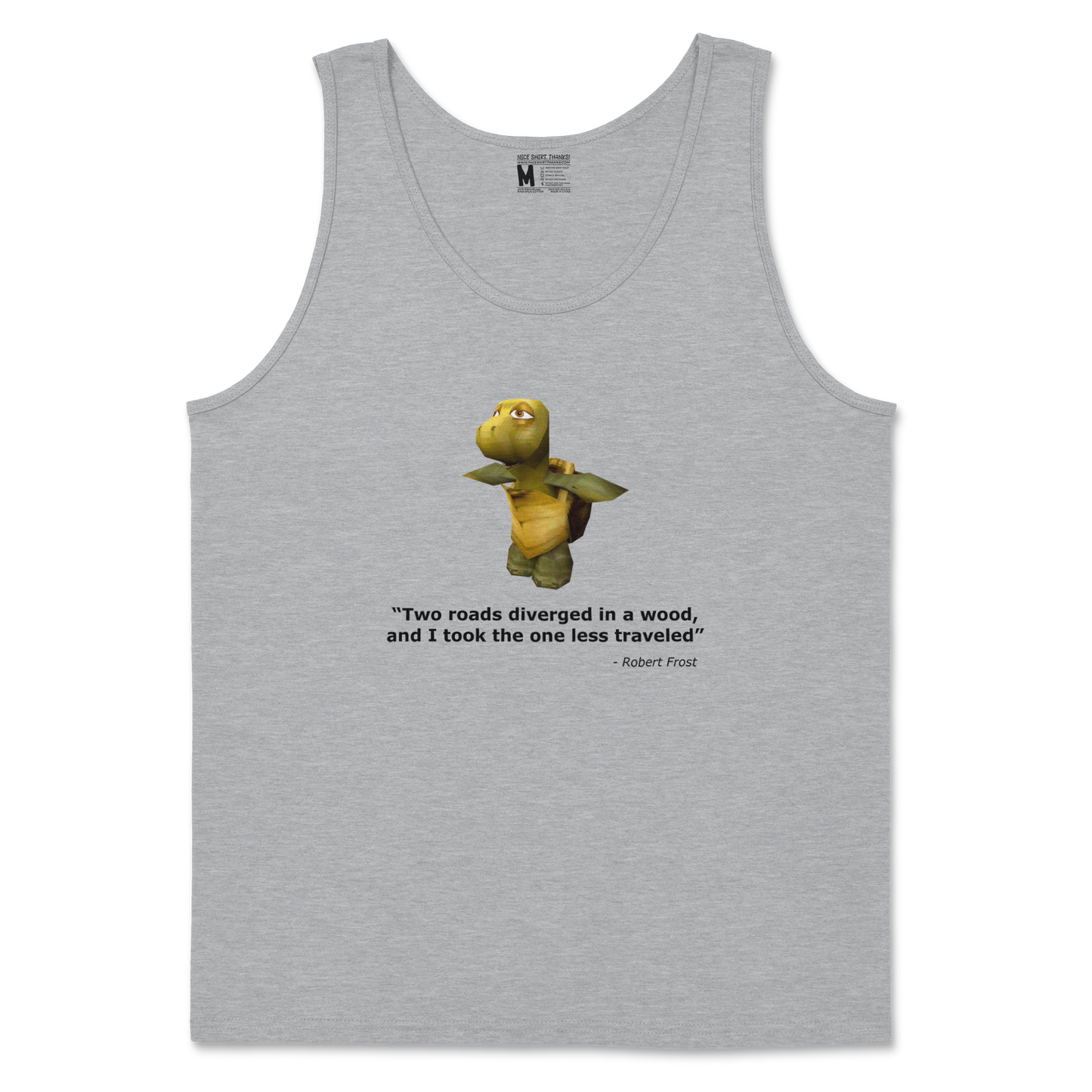 Gildan SoftStyle Tank Top Robert Frost Quote in Sports Grey