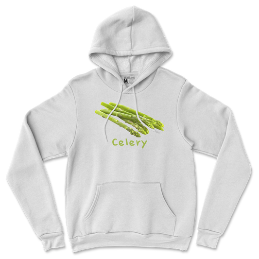 Gildan SoftStyle Hoodie Celery in White