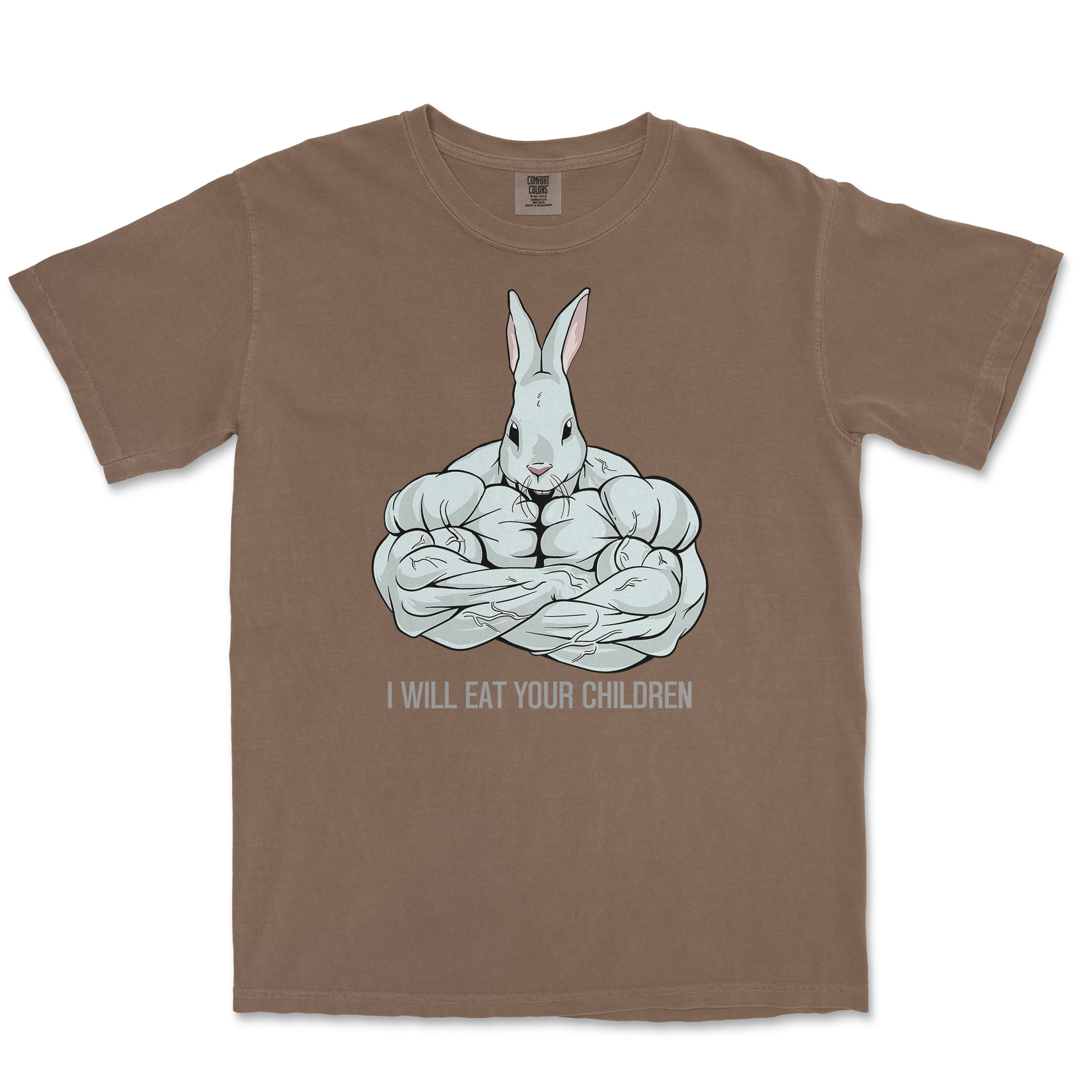 Comfort Colors T-Shirt Scary Rabbit in Espresso