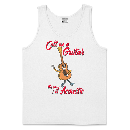 Gildan SoftStyle Tank Top I Do Be Acoustic  in White