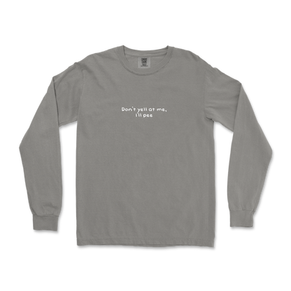 Comfort Colors Long Sleeve Dont Yell in Grey