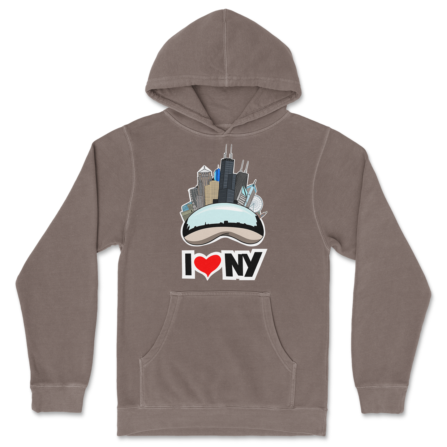 Independent Clothing Co. Hoodie I Heart NY in Clay