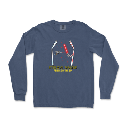 Comfort Colors Long Sleeve Straw Wars in Midnight