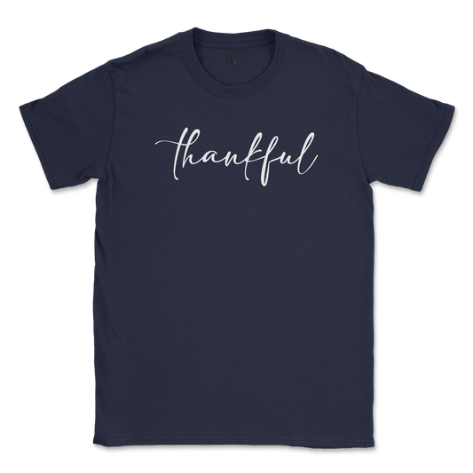 Gildan SoftStyle T-Shirt Thankful  in Navy