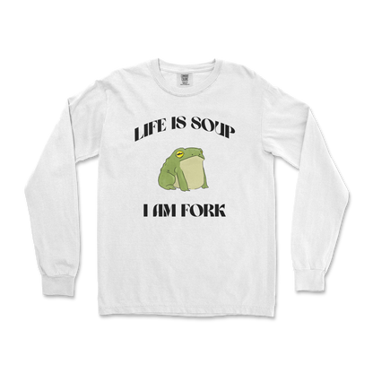 Comfort Colors Long Sleeve Life is Soup in White