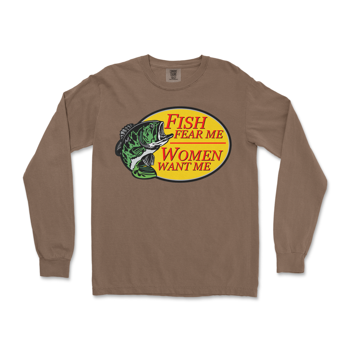 Comfort Colors Long Sleeve For The Fishermen in Espresso