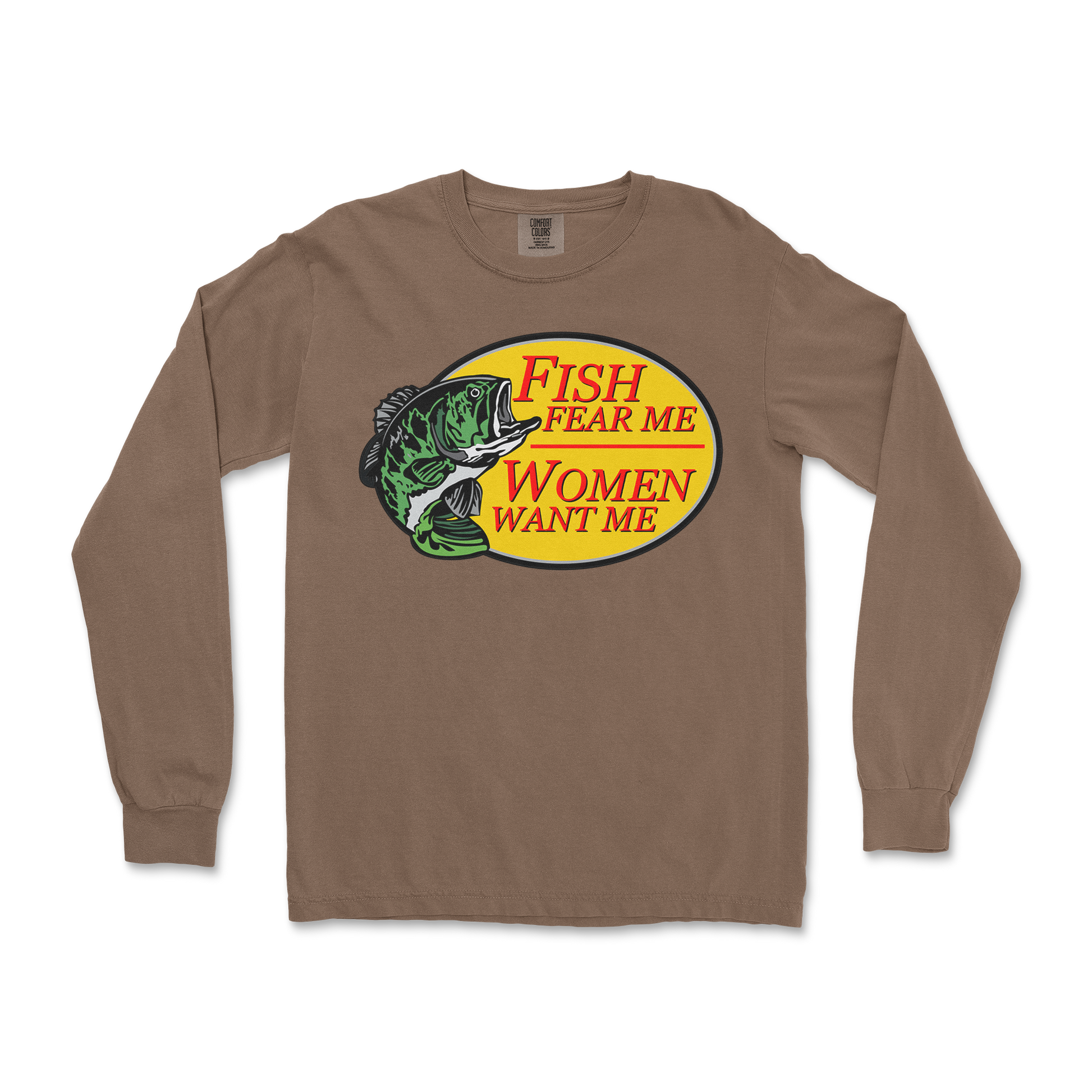 Comfort Colors Long Sleeve For The Fishermen in Espresso