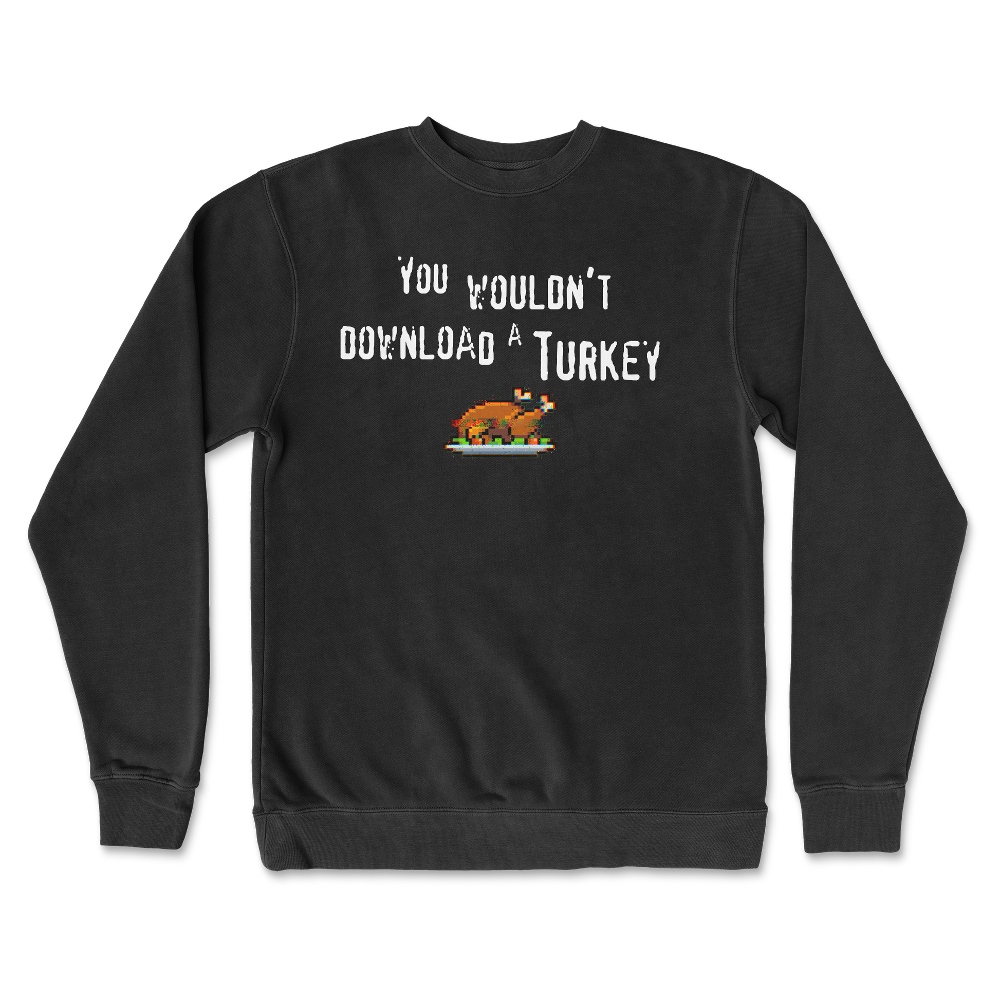 Independent Clothing Co. Crew Neck Downloadable Turkey  in Black