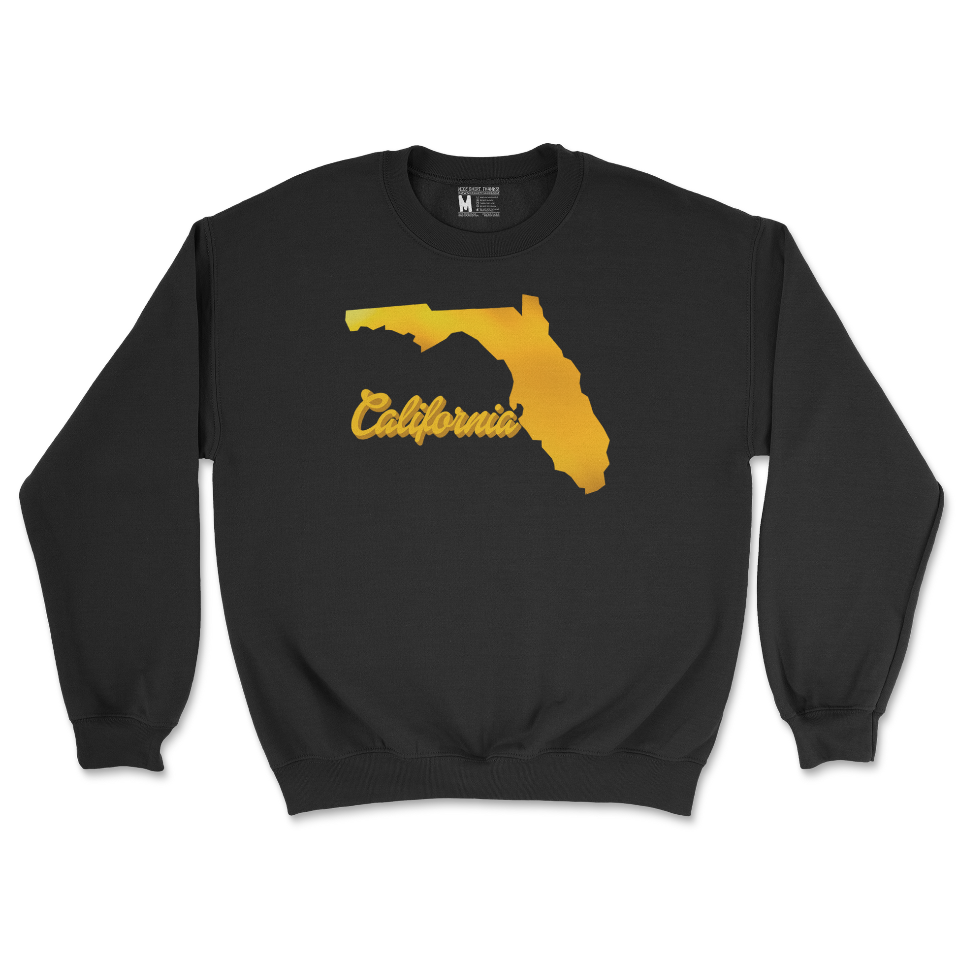 Gildan SoftStyle Crew Neck California in Black