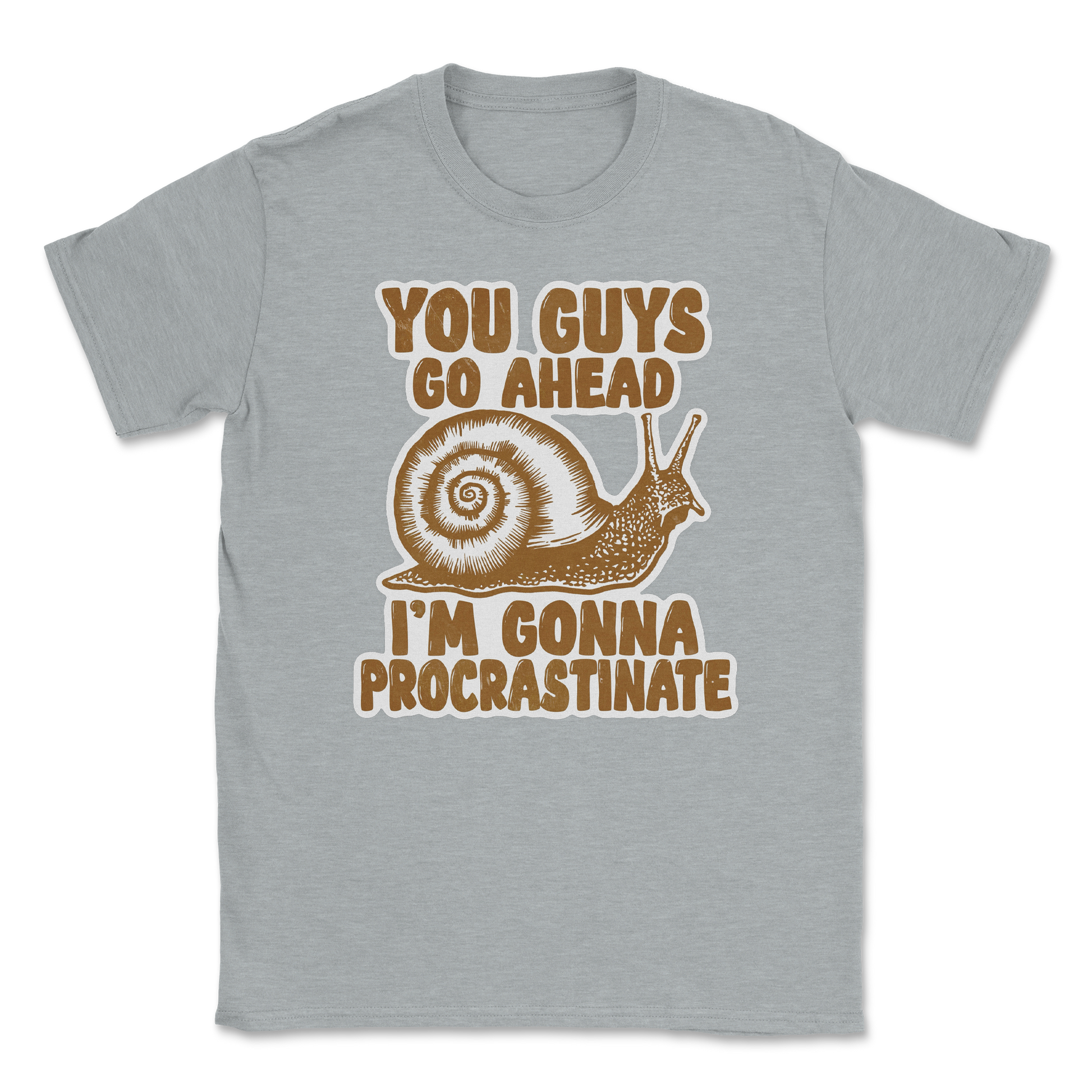 The Nice Shirt T-Shirt Procrastinating Snail  in Sport-Grey