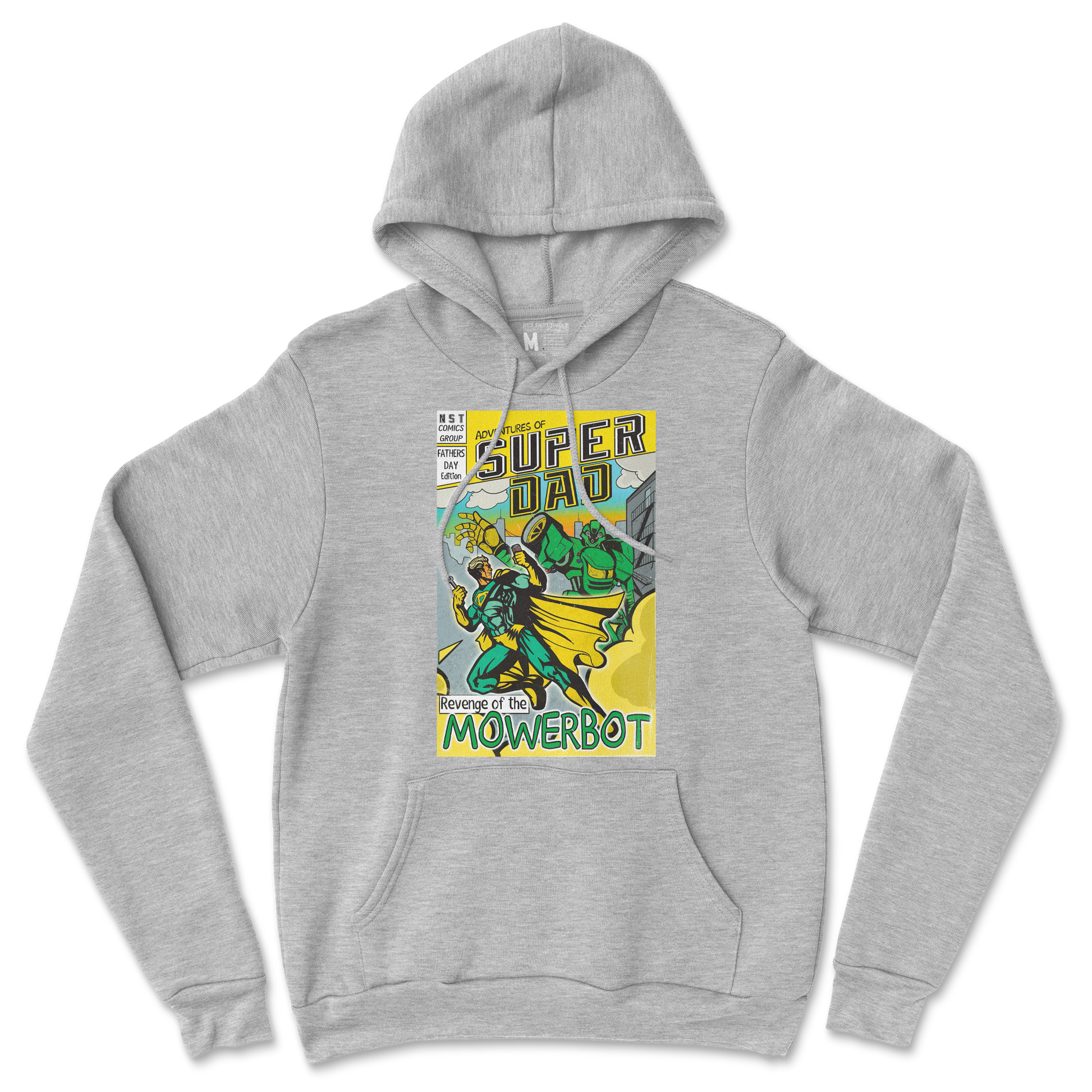 Gildan SoftStyle Hoodie Super Dad in Grey-Heather