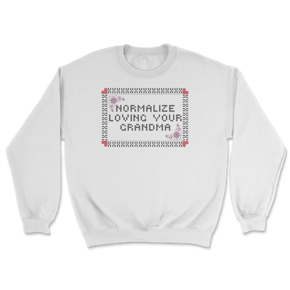 Heavy Blend Crew Neck Cross Stitch in White