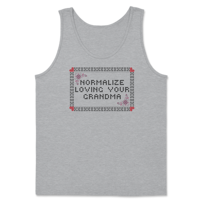 Heavy Blend Tank Top Cross Stitch in Sports Grey