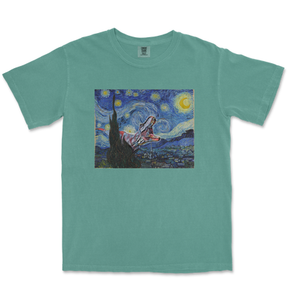 Comfort Colors T-Shirt Van Gogh but Cooler in LightGreen