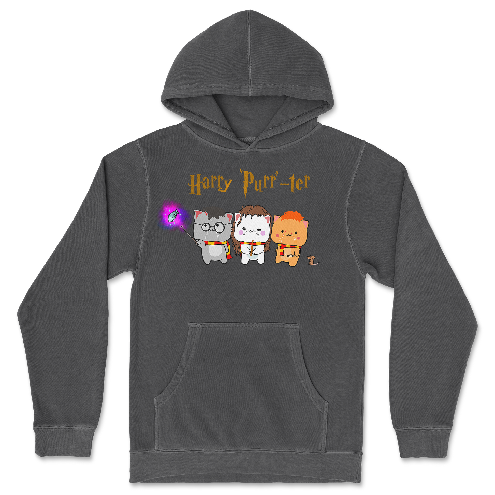 Independent Clothing Co. Hoodie Harry Purrter in Black