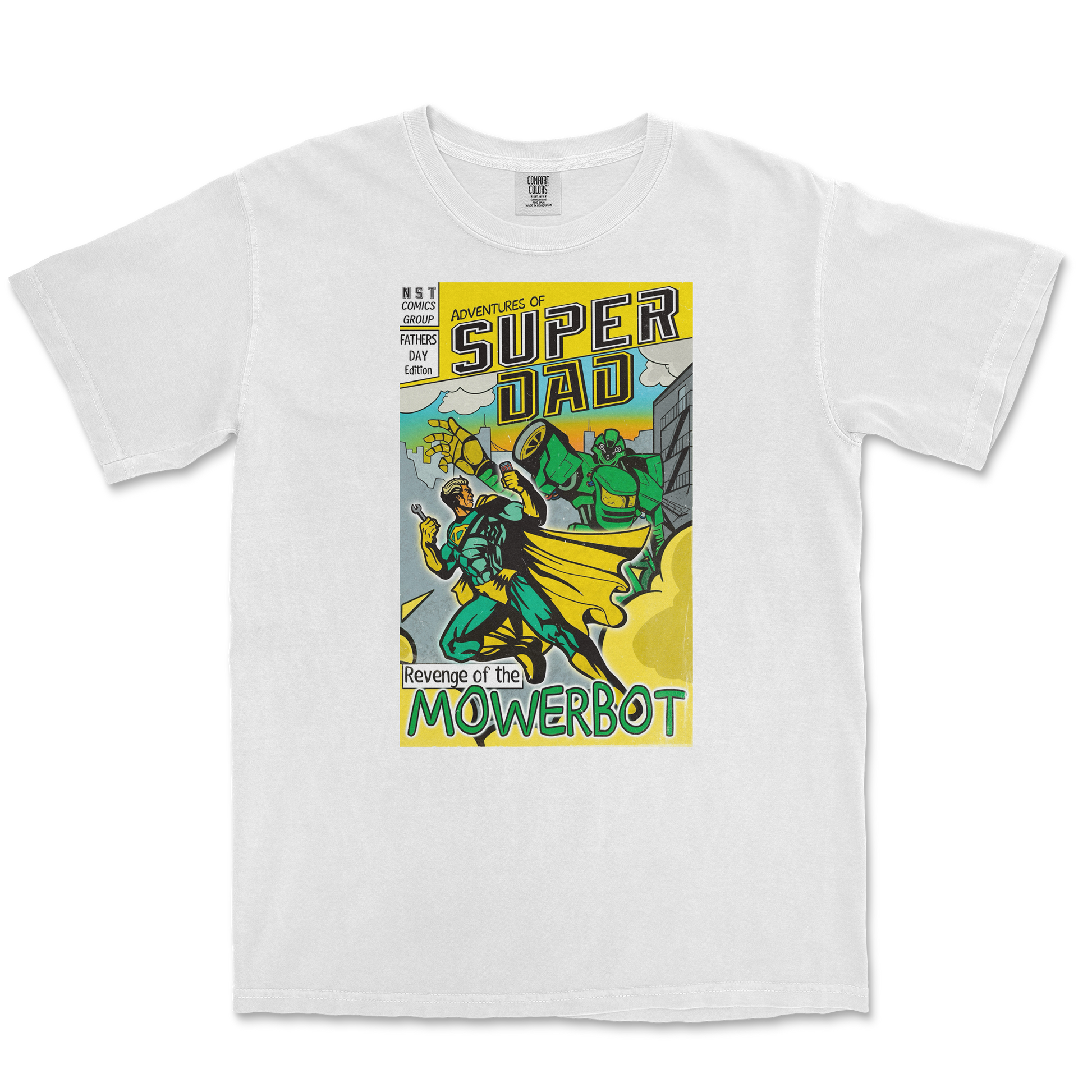 Comfort Colors T-Shirt Super Dad in White