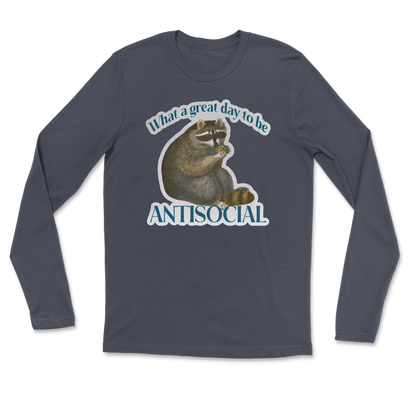 Heavy Blend Long Sleeve Antisocial in Navy