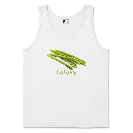 Gildan SoftStyle Tank Top Celery in White